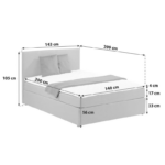 Box krevet (140 x 200 cm) - Slika 9