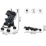 FILLIKID Dječja kolica Fill Buggy Glider, crno-siva - Slika 11
