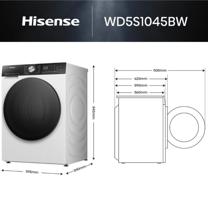 HISENSE perilica-sušilica WD5S1045BW - Slika 12