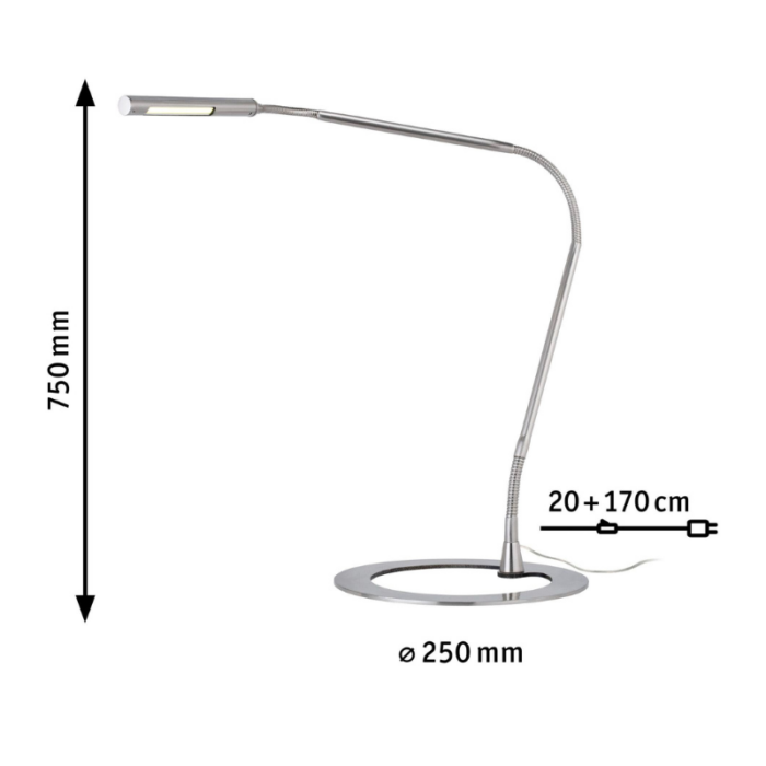 PAULMANN LED stolna lampa Plaza - Slika 2