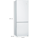 BOSCH kombinacija hladnjak/zamrzivač KGE49AWCA - Slika 7