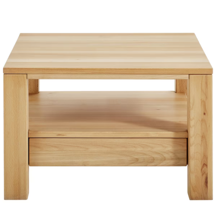 Linea Natura STOLIĆ ZA KAVU puna bukva 70/70/47,5 cm kvadratna boja bukve - Slika 2