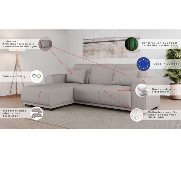 BORNHOLM kutna sofa - Slika 9