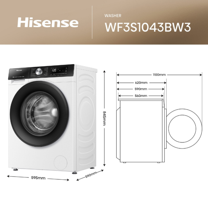 HISENSE perilica rublja WF3S1043BW3 - Slika 10