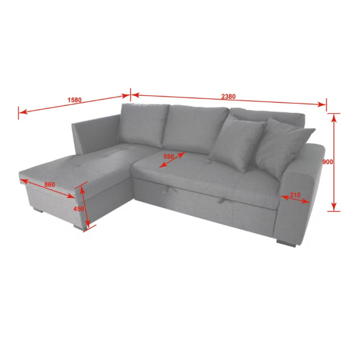 Kutna sofa Xora - Slika 7
